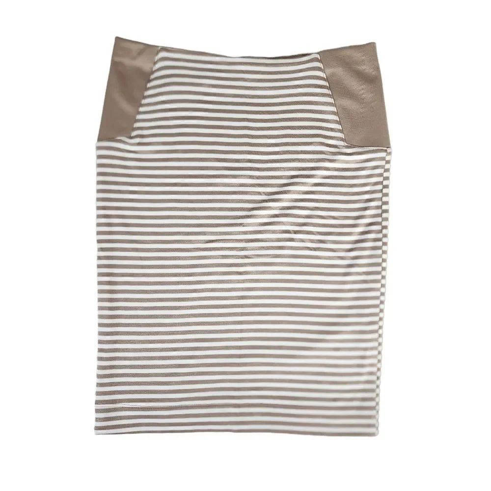 Greylin Tan striped Bodycon pencil skirt